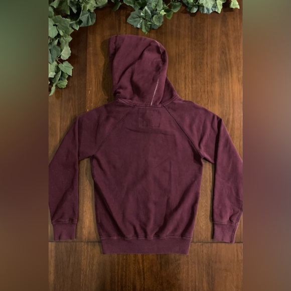 Men’s Maroon/Burgundy Zip-up Hoodie Jacket Size Extra Small (XS) - Picture 2 of 3